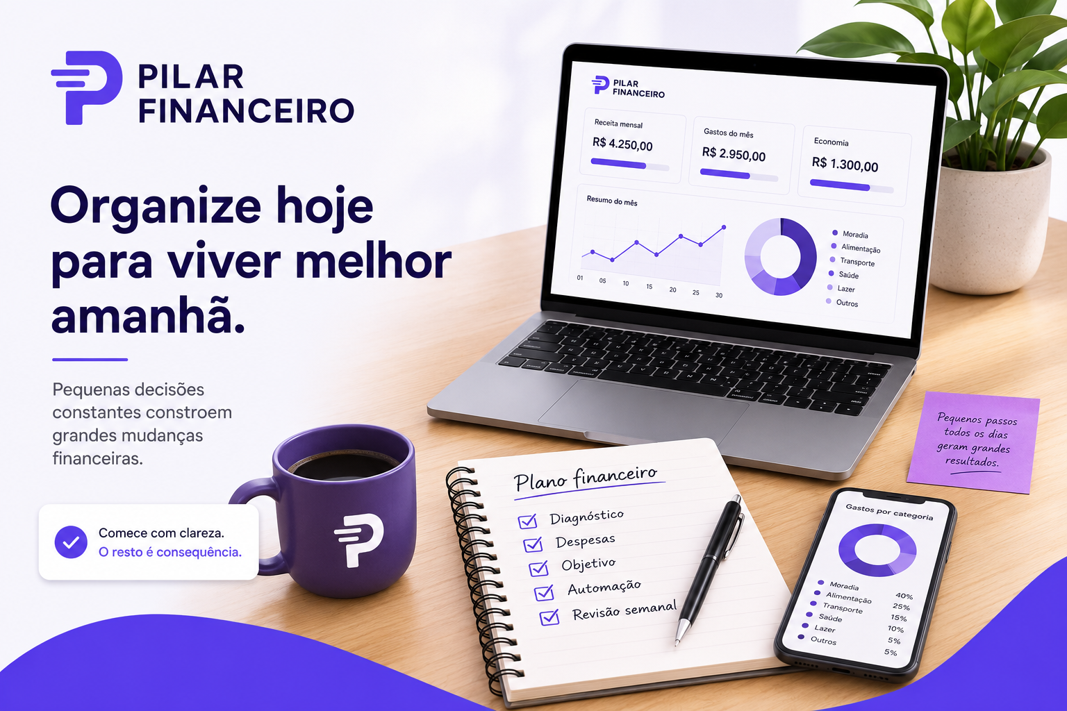 como organizar a vida financeira